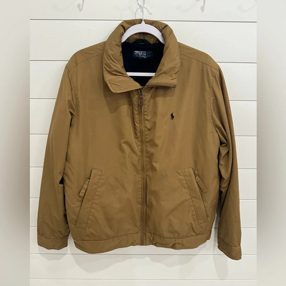 Polo Ralph Lauren Other - Ralph Lauren Perry Lined Full Zip Hideaway Hood Bomber Jacket